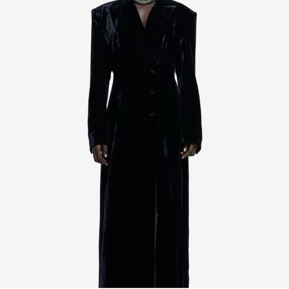 H&M studio collection luxurious black velvet maxi dress